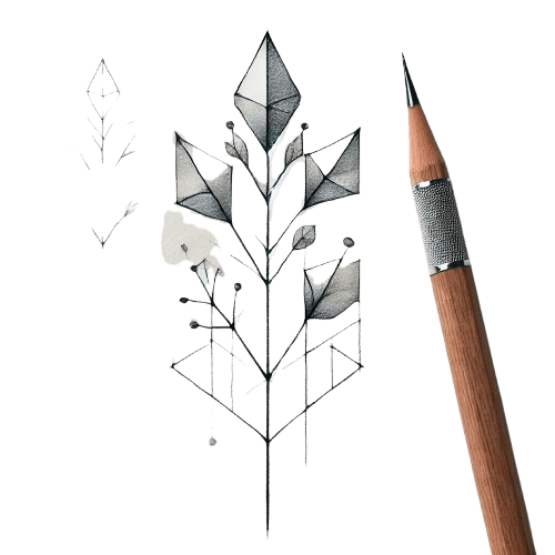 Geometric tree illustration representing growth and interconnected technology concepts